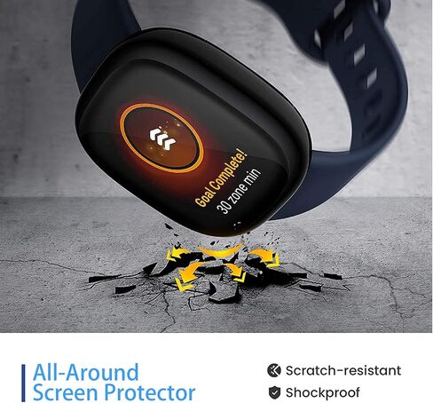 [7 عبوات] واقي الشاشة أوميكي متوافق مع فيتبيت سينس وفيرسا 3 غطاء حافظة الساعة الذكية ، متعدد الألوان in Kuwait