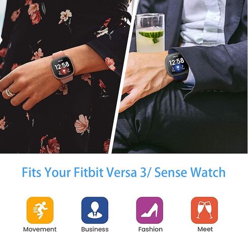 [7 عبوات] واقي الشاشة أوميكي متوافق مع فيتبيت سينس وفيرسا 3 غطاء حافظة الساعة الذكية ، متعدد الألوان in Kuwait