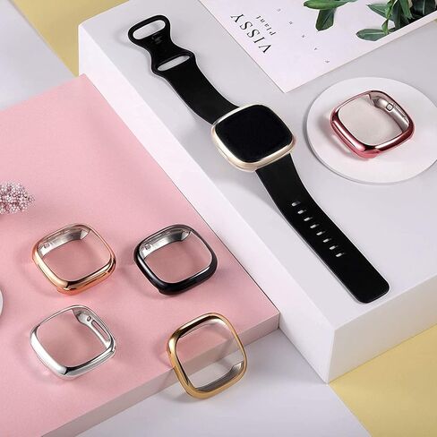 [7 عبوات] واقي الشاشة أوميكي متوافق مع فيتبيت سينس وفيرسا 3 غطاء حافظة الساعة الذكية ، متعدد الألوان in Kuwait