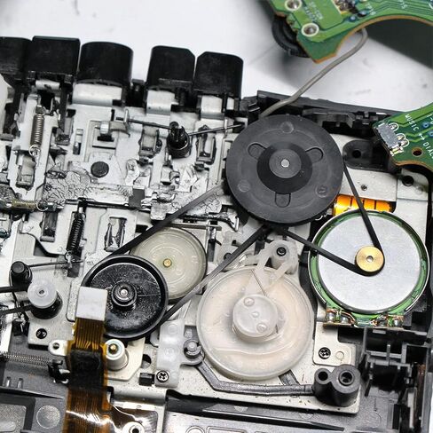 HARFINGTON 2 قطعة أحزمة آلة شريط كاسيت 1 مم مربع 110 مم طول (مطوية 55 مم) مطاط لإصلاح مسجل الكاسيت، أسود in Kuwait