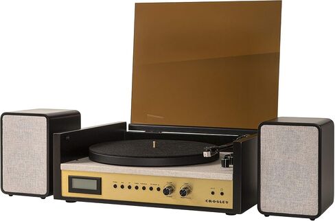 Crosley CR7017B-BK Coda Record Player with Speakers, Black in Kuwait