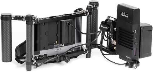 Wooden Camera Director's Monitor Cage v3 with Carbon Fiber Handgrips, Universally Compatible with Any Monitor up to 9 inches, Includes Neck Strap and Sun Shade in Saudi Arabia