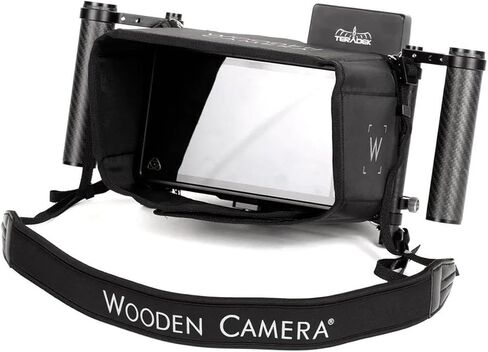 Wooden Camera Director's Monitor Cage v3 with Carbon Fiber Handgrips, Universally Compatible with Any Monitor up to 9 inches, Includes Neck Strap and Sun Shade in Saudi Arabia