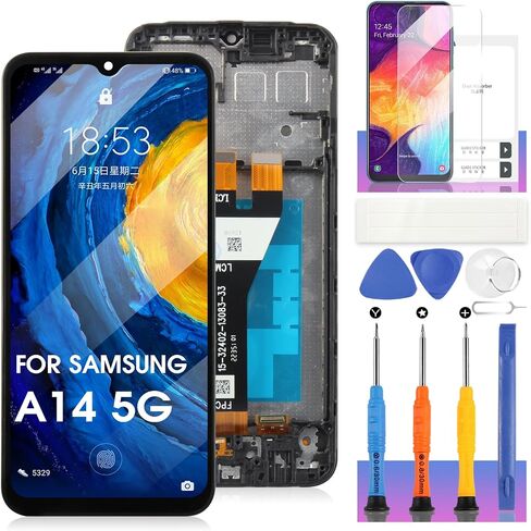 for Samsung Galaxy A14 5G Screen Replacement for Samsung A14 5G Display for Galaxy A14 5G LCD SM-A146P A146U Digitizer Touch Screen Assembly Repair Parts with Frame(US Version) in Saudi Arabia