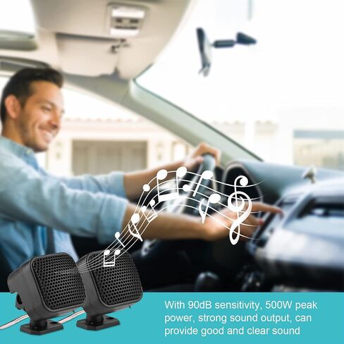 Yosoo Health Gear Car o Speakers, Car Stereo Tweeter Speakers, 1 Pair 12V 500W Mini Car Speaker o Tweeters 200mm 98dB Loudspeaker Automobile Speaker in Saudi Arabia