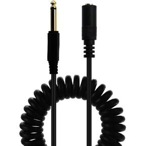 MOTONG Coiled Gold-Plated DC3.5mm 1/8" TRS Male to 6.35mm 1/4" TS Male Mono Stereo Audio Jack Extension Cable Wire Cord for MP3 Player/Headphone(3M to M)