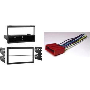 Metra 99-7505 Single or Double DIN Installation Multi-Kit for Select 1994-2006 Mazda Vehicles -Black & Metra 70-7901 Radio Wiring Harness for Mazda 90-01Power/4 Speaker in Kuwait
