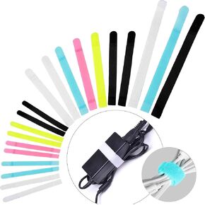 Avantree Pack of 20 Reusable Cord Organizer Keeper Holder, Fastening Cable Ties Straps for Earbud Headphones Phones Electronics Electrical Computer PC Wire Wrap Management, Assorted 3 Size and 5 Color