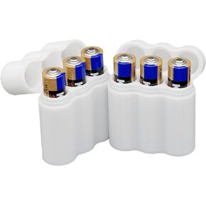 Slimline AAA Battery Case, Soft Durable material - Pack of 2 (Holds 2 Batteries)