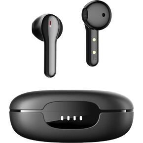Tribit Wireless Headphones, Wireless Bluetooth Earbuds, Noise Canceling with 4 Microphone 32H Playtime, Waterproof Earphones for Music Calls School Work, Flybuds C2 Black