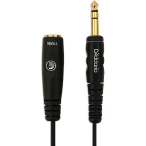 كابل تمديد سماعة الرأس من D'Addario Accessories - 1/4 بوصة أنثى إلى 1/4 بوصة ذكر - 10 أقدام/3.05 متر - مستقيم - عبوة واحدة in Kuwait