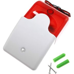 Maxmoral 1-Pack DC12V Wired Alarm Strobe Flashing Light Horn Flash Sound Siren for Home Security Alarm System 120dB in Saudi Arabia