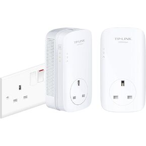 TP - لينك مجموعة بدء تشغيل باور لاين TL-PA9020PKIT بمنفذين جيجابت بسرعة نقل بيانات تصل إلى 2000 ميجابت في الثانية، مثالية لبث الفيديو عالي الدقة والالعاب عبر الانترنت، لا يتطلب تكوين، قابس بريطاني in Saudi Arabia