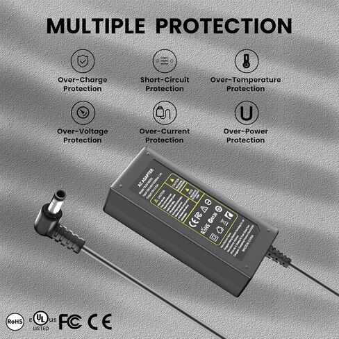 سلك طاقة متوافق مع تلفزيون سامسونج AC/DC A4819-FDY UN32J400 UN32J4000AF UN32J400DAFXZA UN32J5205 UN32K5205AF UN32K5003 UN32K4500AF UN52K4000AGXZD UN22H5000 BN44-00835A كابل طاقة محول الشاشة. in Kuwait