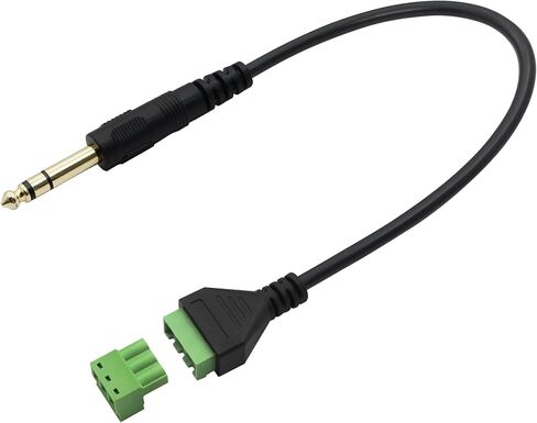 PNGKNYOCN 6.35mm TRS Screw Terminal Connector Cable 30CM 1/4" Stereo Audio Male to 3 Pin Screw Terminal Female Microphone Balun Solderless Converter Adapter Cable（3Pole/M） in Saudi Arabia