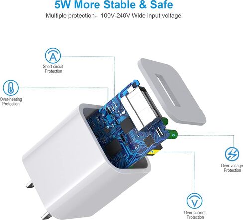 [معتمد من Apple MFi] شاحن 2 في 1 للآيفون والساعة بطول 6.6 قدم كابل شحن مغناطيسي iWatch مع شاحن حائط USB ومقبس سفر لسلسلة ساعات Apple 8/7/6/SE/5/4/3/2/1 وiPhone 13/12 /11/برو/ماكس/XR/X in Kuwait