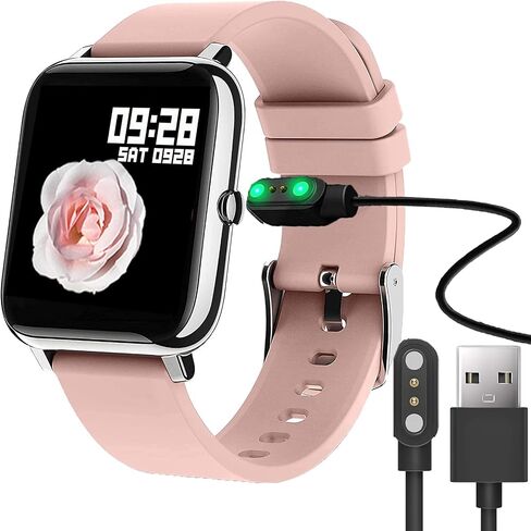متوافق مع شاحن الساعة الذكية Donerton، شاحن بديل لكابل شحن USB مغناطيسي لساعة Donerton P22/Popglory الذكية/CanMixs، feifuns، kalinco P22 1.4 بوصة (أسود) in Kuwait