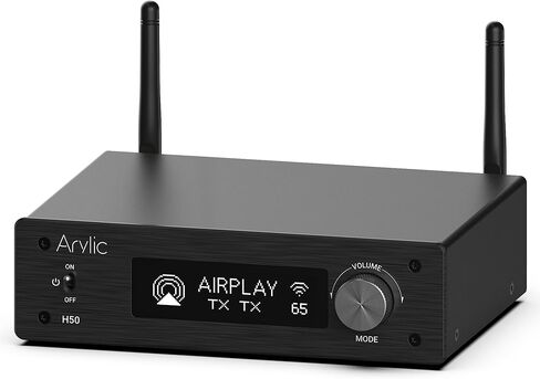 مضخم صوت Arylic H50 Hi-Fi Multiroom WiFi مع بلوتوث aptX HD وHDMI ARC وAirplay 2 وSpotify للموسيقى المنزلية اللاسلكية. يدعم نقل الموسيقى واستقبالها 192 كيلو هرتز/24 بت. مضخم صوت 50 وات*2 in Kuwait