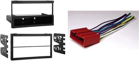 Metra 99-7505 مجموعة أدوات تركيب DIN فردية أو مزدوجة لمركبات مازدا مختارة 1994-2006 - أسود وMetra 70-7901 سرج أسلاك الراديو لمازدا 90-01Power/4 مكبرات صوت in Kuwait