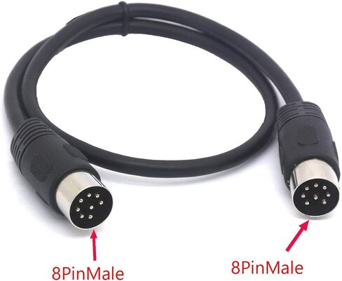 Traovien 8 Pin Din ذكر إلى أنثى مكبر صوت تمديد محول كابل مناسب لمعظم أنظمة الصوت والتلفزيون (8pin Din ذكر إلى أنثى 3.2Ft/1M) in Kuwait