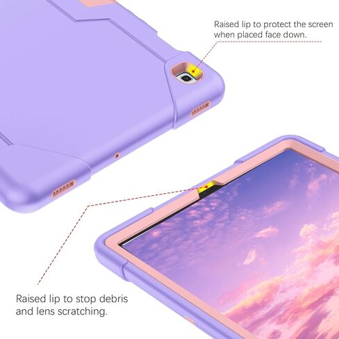 حافظة Galaxy Tab S5e 10.5 2019 SM-T720/T725 GUAGUA مسند شديد التحمل 3 في 1 عالي التأثير لكامل الجسم وممتص للصدمات ومضاد للخدش لهاتف Samsung Galaxy Tab S5e 2019 أسود/أزرق in Kuwait