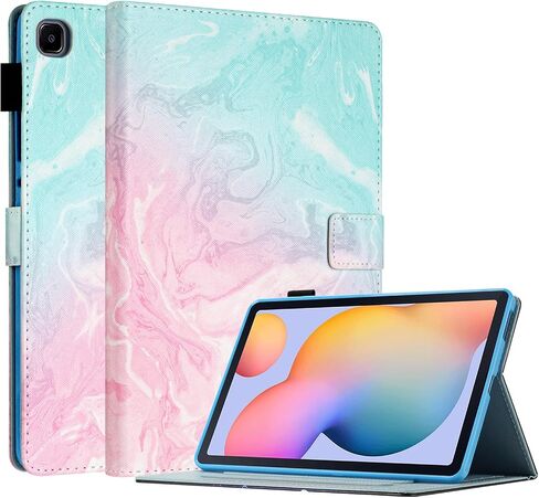 for Samsung Galaxy Tab S6 Lite Case 10.4 inch 2024/2022/2020 with S Pen Holder Model (SM-P610/P613/P615/P619), Smart Wake/Sleep, PU Leather Folio Cover with Multi-Angle Stand, Beach in Kuwait