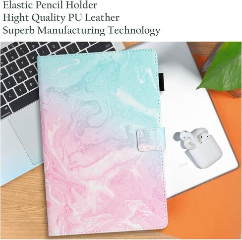 for Samsung Galaxy Tab S6 Lite Case 10.4 inch 2024/2022/2020 with S Pen Holder Model (SM-P610/P613/P615/P619), Smart Wake/Sleep, PU Leather Folio Cover with Multi-Angle Stand, Beach in Kuwait