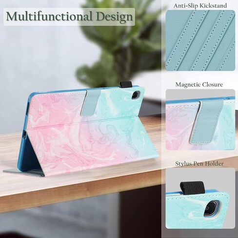 for Samsung Galaxy Tab S6 Lite Case 10.4 inch 2024/2022/2020 with S Pen Holder Model (SM-P610/P613/P615/P619), Smart Wake/Sleep, PU Leather Folio Cover with Multi-Angle Stand, Beach in Kuwait