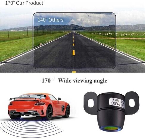 170° Wide Angle HD Rear View Reversing Camera, Waterproof Reverse Car Camera Backup HD IR Night Vision Led Rear View Parking in Saudi Arabia