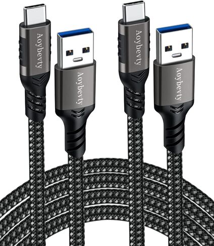USB A to USB C Cable 6.6ft, 10Gbps Data Transfer 60W 3A Fast Charging Cable in Kuwait