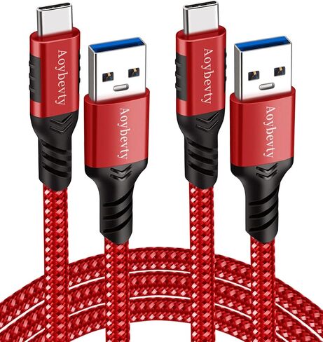 USB A to USB C Cable 6.6ft, 10Gbps Data Transfer 60W 3A Fast Charging Cable in Kuwait