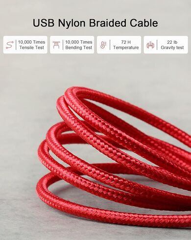 USB A to USB C Cable 6.6ft, 10Gbps Data Transfer 60W 3A Fast Charging Cable in Kuwait
