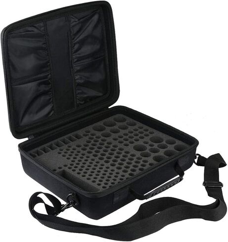 khanka Hard Battery Organizer Storage Box, Carrying Case Bag Holder - Holds 116 Batteries AA AAA C D 3V 9V with Battery Tester (BATTRIES are NOT Included.) in Kuwait