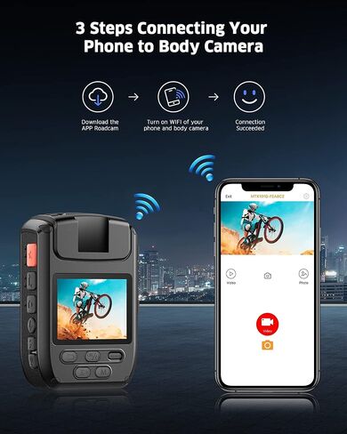 كاميرا BOD-y بدقة 4K بدقة 40 ميجابكسل، وكاميرا BOD-y مقاومة للماء ببطاقة SD سعة 128 جيجا مع نظام تحديد المواقع العالمي (GPS) وتسجيل الفيديو بزاوية واسعة 170 درجة وتسجيل حلقة رؤية ليلية بالأشعة تحت الحمراء لمسجل إنفاذ القانون وحراس الأمن in Kuwait