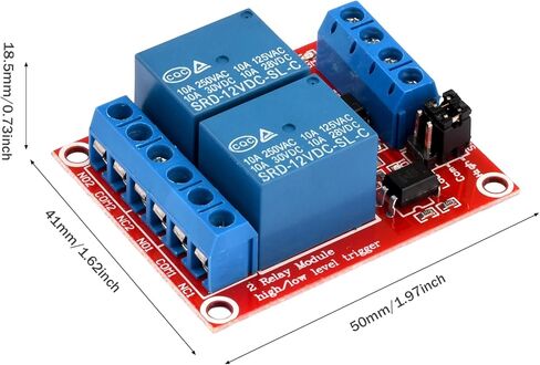 FORIOT 3 قطعة 2 قناة وحدة التتابع تيار مستمر 12 فولت مع Optocoupler لوحة حمراء تدعم الزناد عالي أو منخفض المستوى in Kuwait