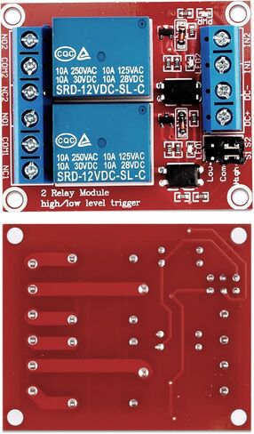 FORIOT 3 قطعة 2 قناة وحدة التتابع تيار مستمر 12 فولت مع Optocoupler لوحة حمراء تدعم الزناد عالي أو منخفض المستوى in Kuwait