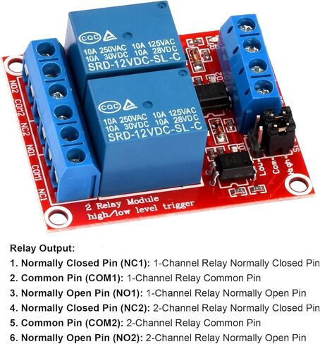 FORIOT 3 قطعة 2 قناة وحدة التتابع تيار مستمر 12 فولت مع Optocoupler لوحة حمراء تدعم الزناد عالي أو منخفض المستوى in Kuwait