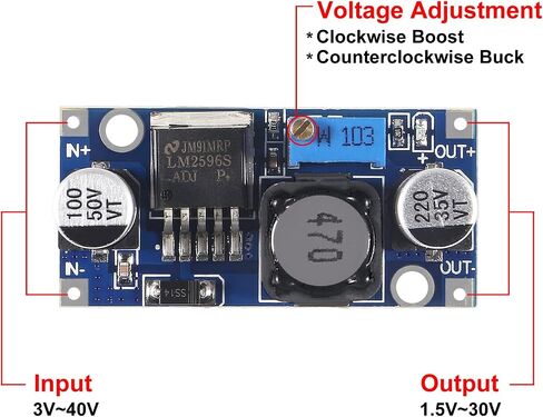 DIANN 10pcs LM2596 DC Buck Converter DC-DC 3.0-40V to 1.5-35V Step Down Power Supply Buck Converter Voltage Regulator DIY Module in Saudi Arabia