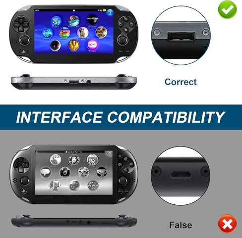 Auhsuxo 3.3FT/1M PS Vita Charger Cable &USB Data Cord, Compatible for Sony Vita 1000 PSV Charger Cable，Black in Kuwait