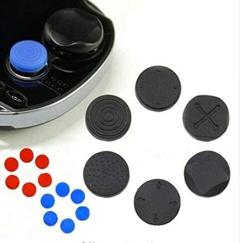 مجموعة واحدة من أغطية عصا التحكم بقبضة إصبع الإبهام من السيليكون التناظرية لأعواد الإبهام PSV 1000 2000 PS بلون أزرق فيتا in Kuwait