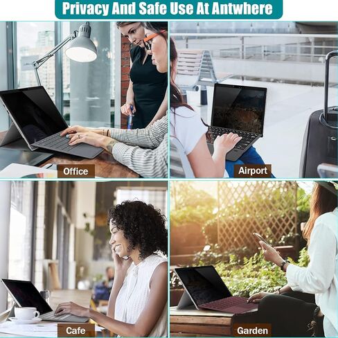 واقي شاشة خصوصية Surface Pro X، شاشة خصوصية قابلة للإزالة مضادة للضوء الأزرق متوافقة مع Surface Pro X/Surface Pro 8 (13 بوصة 2021/2019)، أسود in Kuwait