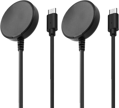USB-C Charger Intended for Samsung Galaxy Watch 6 /Watch 6 Classic/Watch 5 /Watch 5 Pro Charger Type-C Charging Stand Dock Portable Galaxy Charger Cord Smartwatch Accessories (Black&Black) in Saudi Arabia
