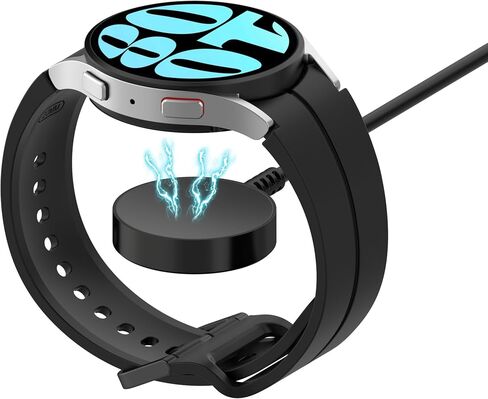 USB-C Charger Intended for Samsung Galaxy Watch 6 /Watch 6 Classic/Watch 5 /Watch 5 Pro Charger Type-C Charging Stand Dock Portable Galaxy Charger Cord Smartwatch Accessories (Black&Black) in Saudi Arabia
