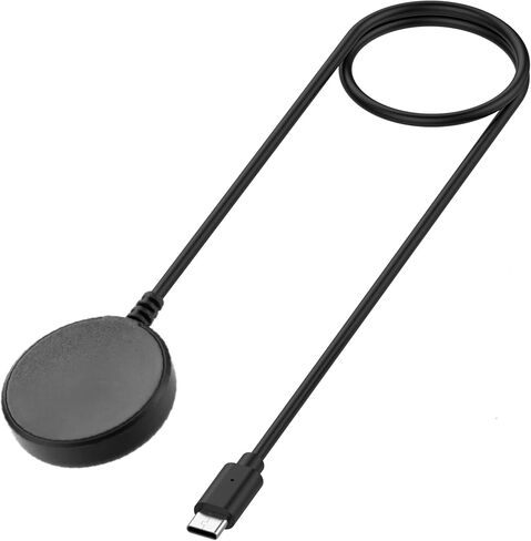 USB-C Charger Intended for Samsung Galaxy Watch 6 /Watch 6 Classic/Watch 5 /Watch 5 Pro Charger Type-C Charging Stand Dock Portable Galaxy Charger Cord Smartwatch Accessories (Black&Black) in Saudi Arabia