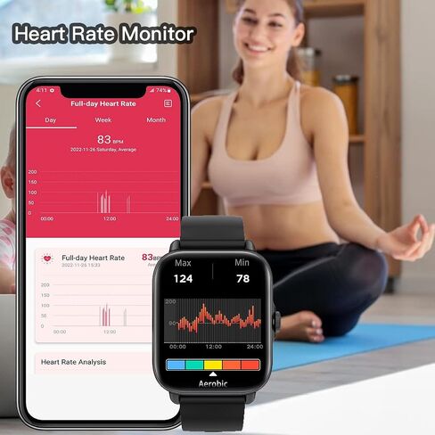 Bctemno Smart Watch Smart Watches for Women(Answer/Make Call), Watch for Men1.7 Smartwatch Fitness Tracker for Android and iOS Phones with Heart Rate Sleep Tracking, 28 Sport Modes, Blood Oxygen in Kuwait