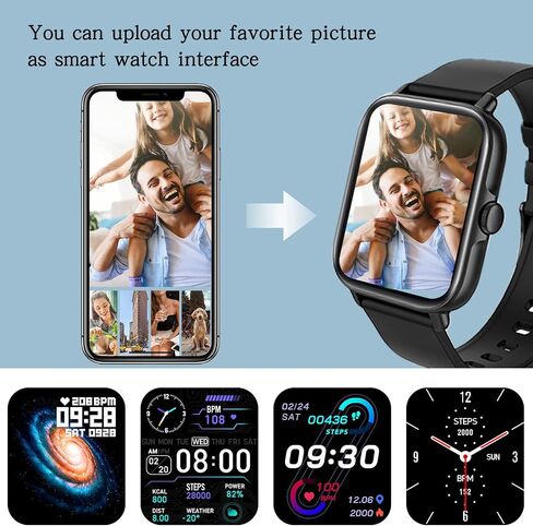 Bctemno Smart Watch Smart Watches for Women(Answer/Make Call), Watch for Men1.7 Smartwatch Fitness Tracker for Android and iOS Phones with Heart Rate Sleep Tracking, 28 Sport Modes, Blood Oxygen in Kuwait