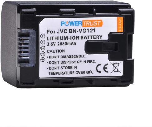 PowerTrust 1x BN-VG121 BN-VG121US VG121US Battery + LCD USB Charger for JVC Everio GZ-E Series BN-VG138, BN-VG138US, BN-VG107, BN-VG107U, BN-VG107US, BN-VG114, BN-VG114U, BN-VG114US in Saudi Arabia