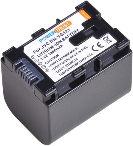 PowerTrust 1x BN-VG121 BN-VG121US VG121US Battery + LCD USB Charger for JVC Everio GZ-E Series BN-VG138, BN-VG138US, BN-VG107, BN-VG107U, BN-VG107US, BN-VG114, BN-VG114U, BN-VG114US in Saudi Arabia