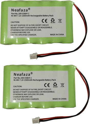 300-03864-1 7.2v 1500mAh Battery Replacement Compatible with Honeywell Alarm Lynx WALYNX-RCHB-SC Honeywell Lynx Touch K5109, L3000, L5000, L5100, L7000 in Saudi Arabia