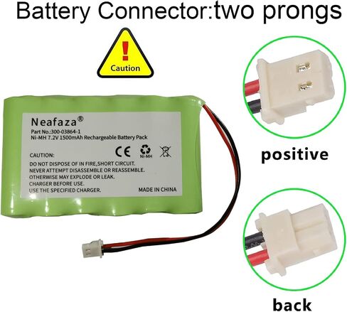 300-03864-1 7.2v 1500mAh Battery Replacement Compatible with Honeywell Alarm Lynx WALYNX-RCHB-SC Honeywell Lynx Touch K5109, L3000, L5000, L5100, L7000 in Saudi Arabia